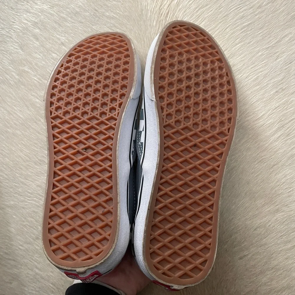 Vans gray and White Checkerboard Sneakers - Picture 2 of 5
